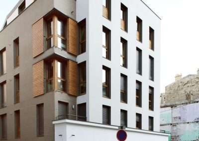 Construction de 36 logements sociaux et en accession sociale, atelier d’artiste et commerce,, rue du Nord, Paris XVIIIe
